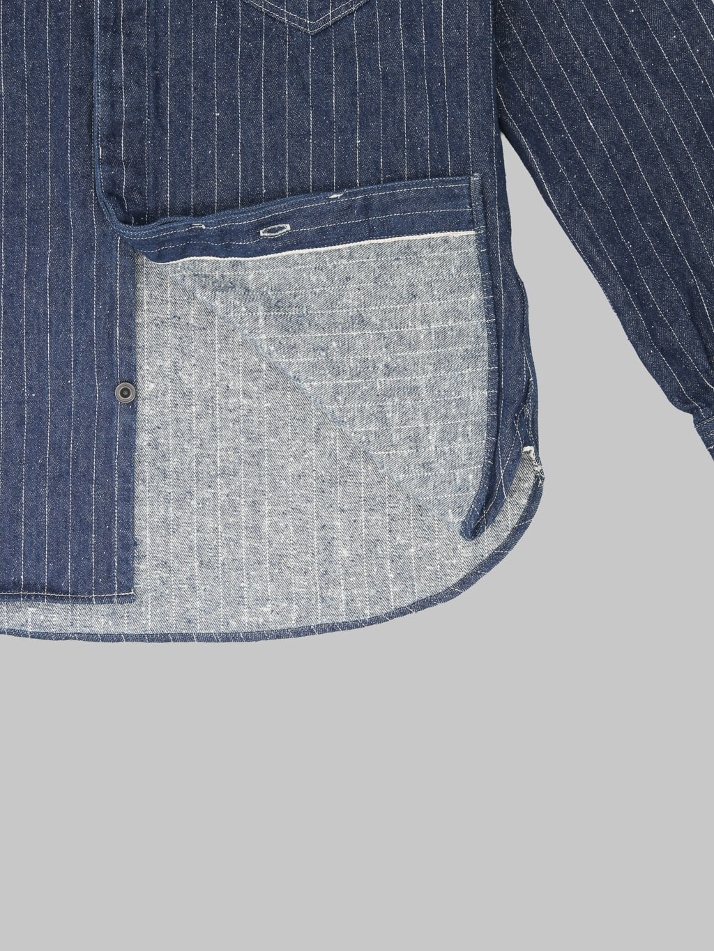 Deluxeware 7630A 20th Anniversary Wabash Indigo Denim Nel Shirt weft