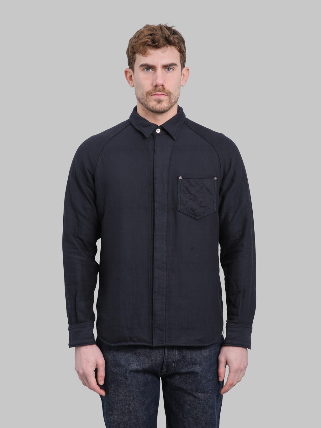 Deluxeware 7649C 40's Native Border Shirt Navy