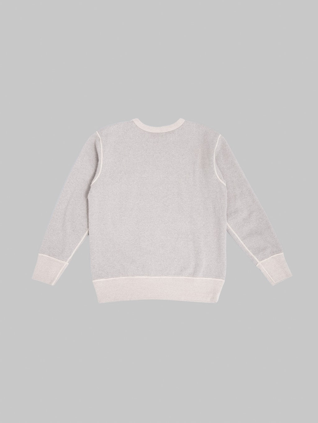 Deluxeware S101-00 Flat Seam Plain Sweatshirt Grey Beige