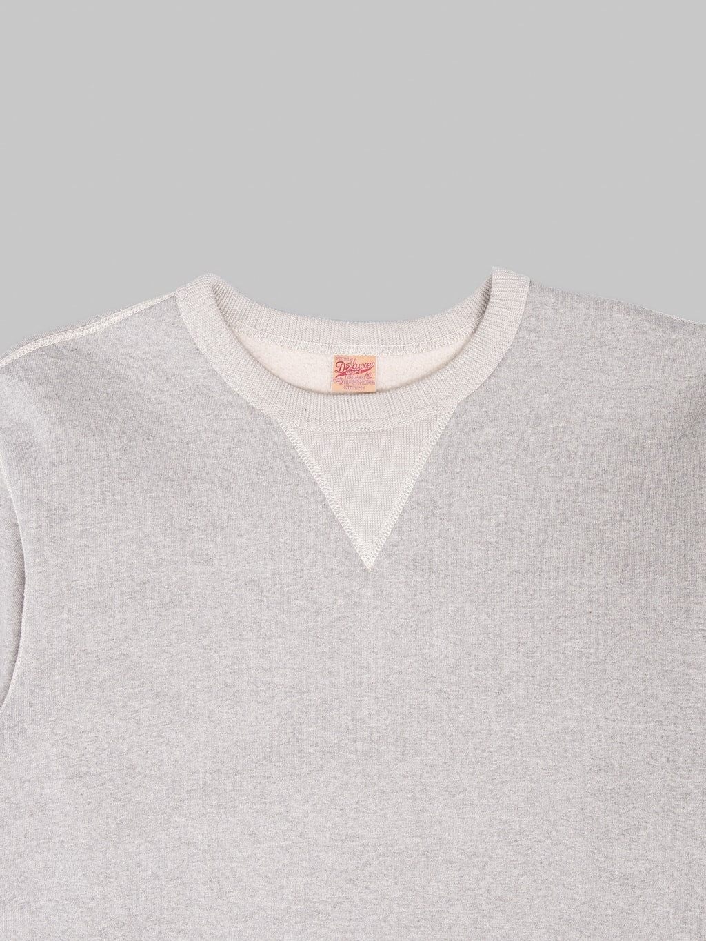 Deluxeware S101-00 Flat Seam Plain Sweatshirt Grey Beige