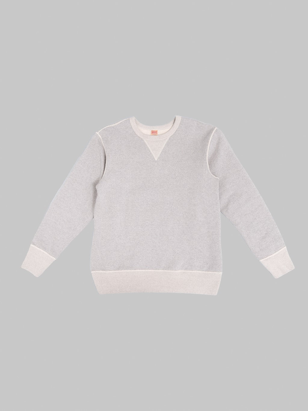 Deluxeware S101-00 Flat Seam Plain Sweatshirt Grey Beige