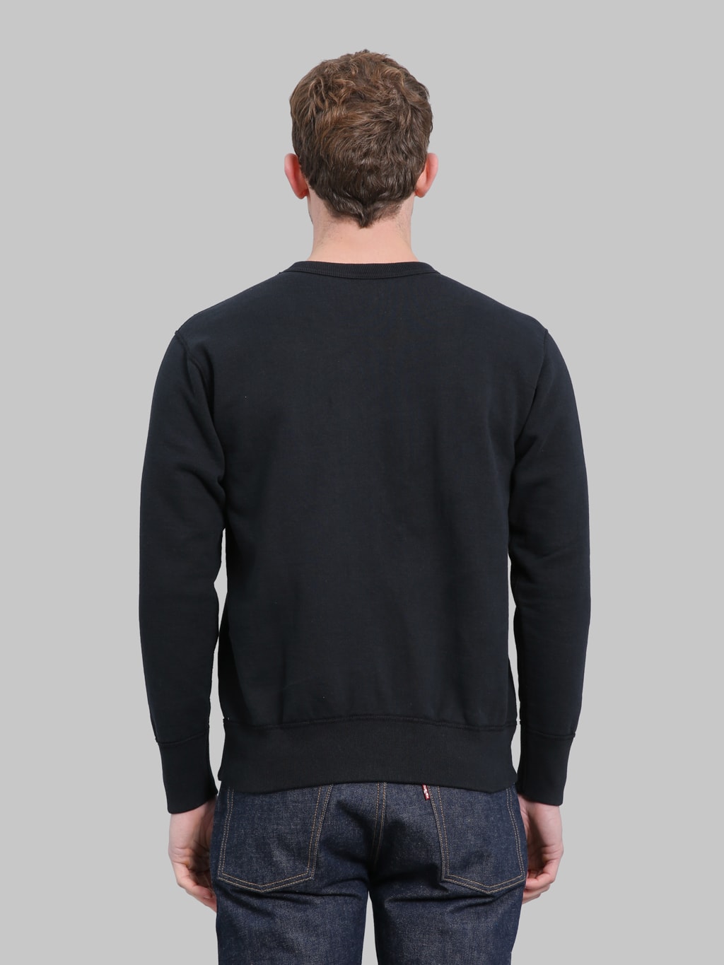Deluxeware S101-00 Flat Seam Plain Sweatshirt Core Black