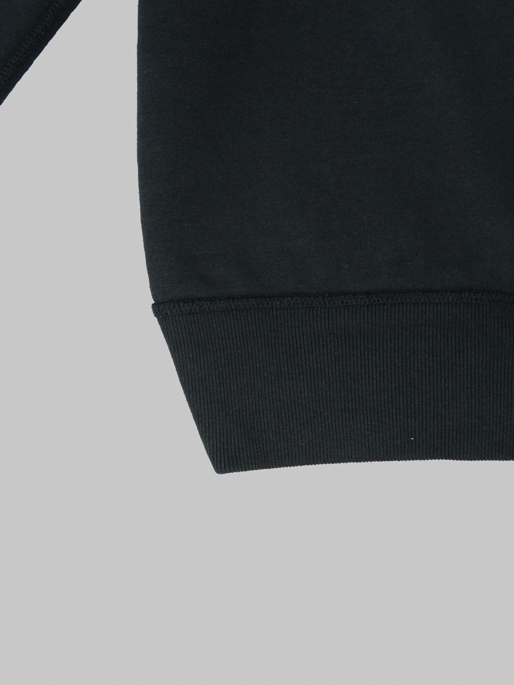 Deluxeware S101-00 Flat Seam Plain Sweatshirt Core Black