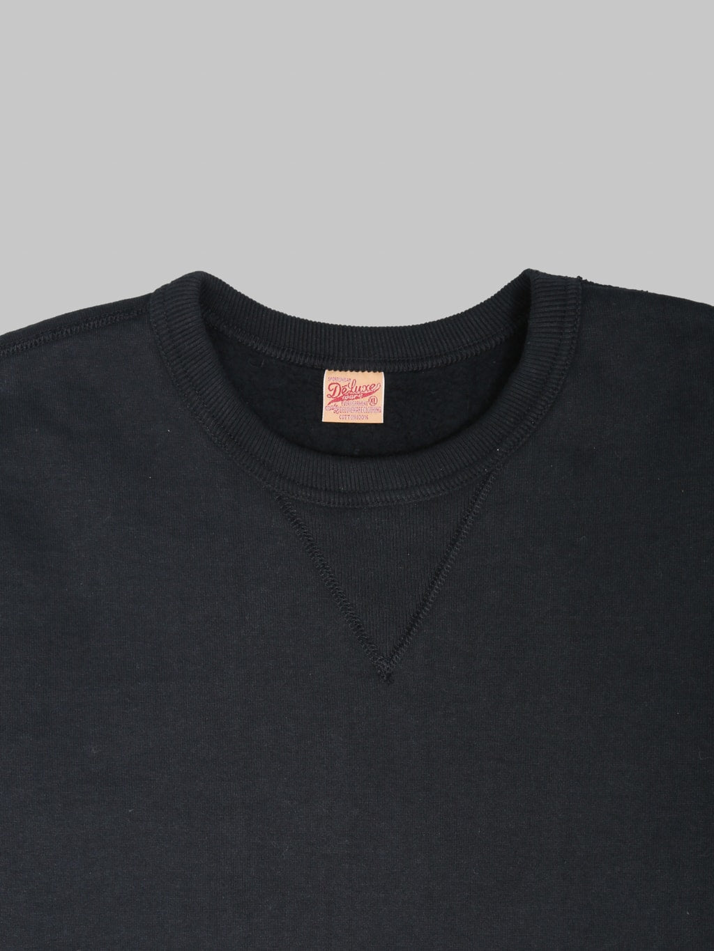 Deluxeware S101-00 Flat Seam Plain Sweatshirt Core Black