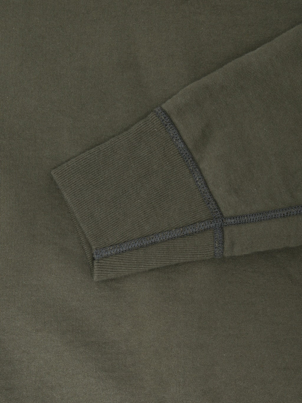 Deluxeware S101-00 Flat Seam Plain Sweatshirt Olive