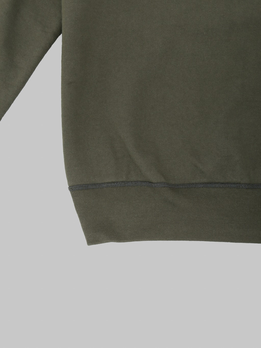 Deluxeware S101-00 Flat Seam Plain Sweatshirt Olive