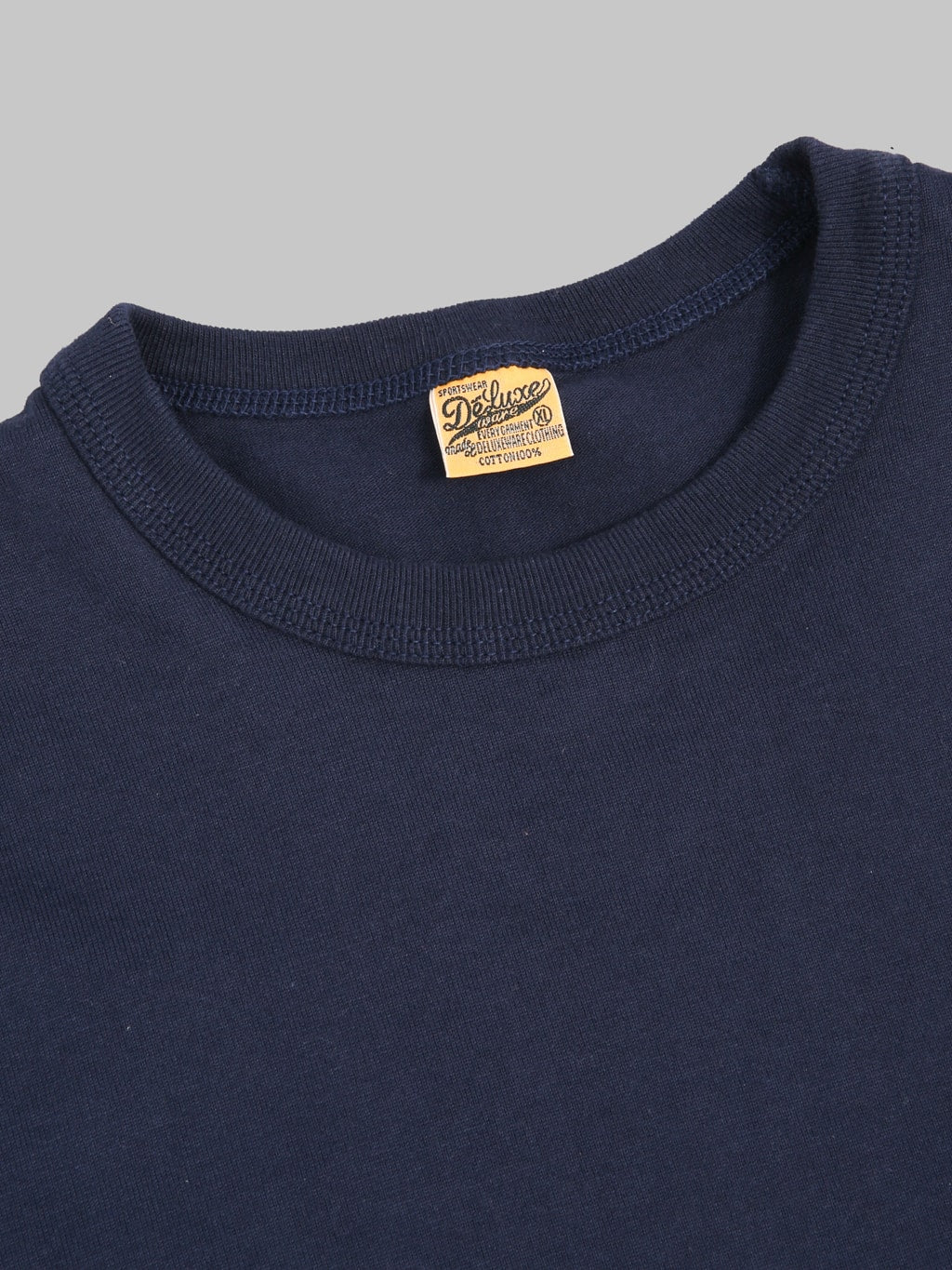 Deluxeware SDTS00 10.5oz T-Shirt Foot Blue collar stitching