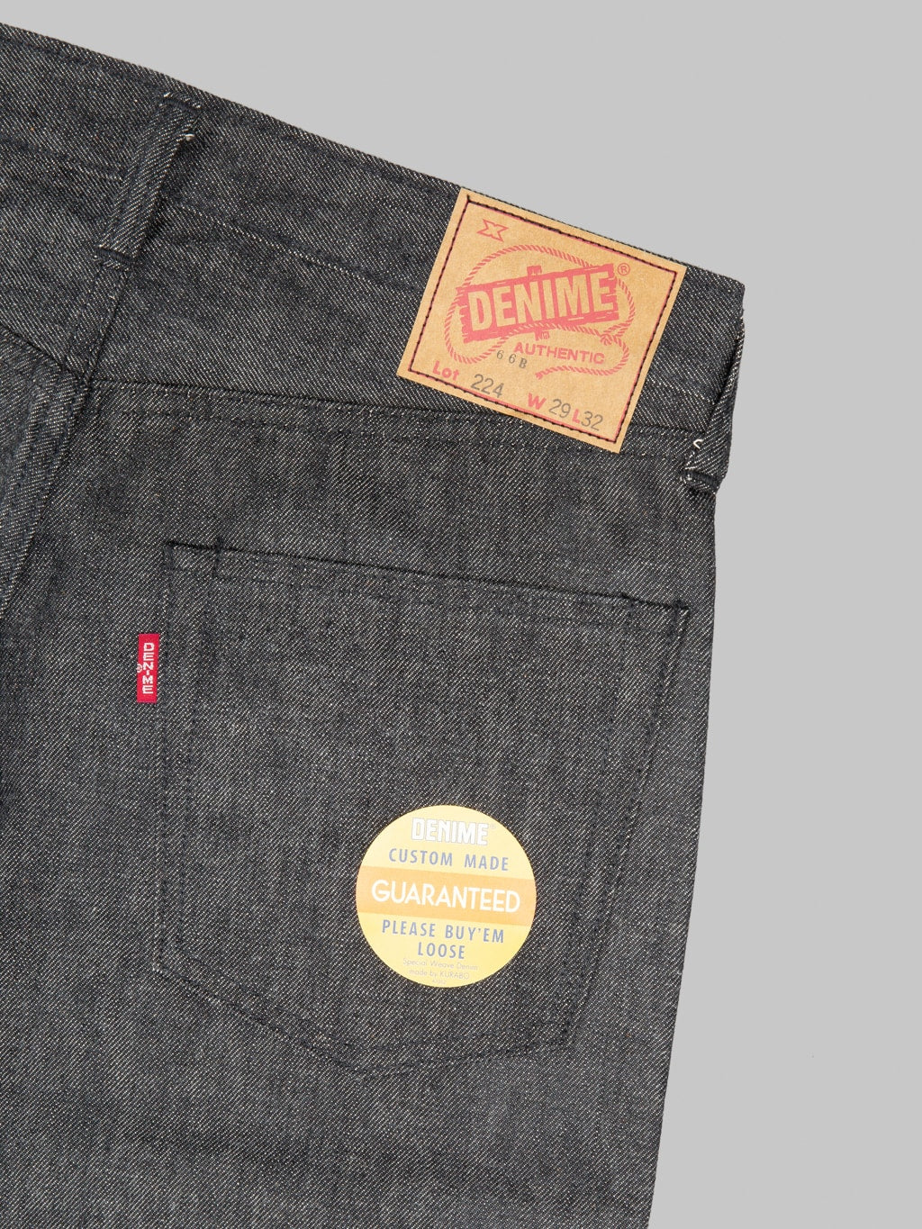 Denime By Warehouse 224 66B Model  Regular Straight Jeans Black custom made