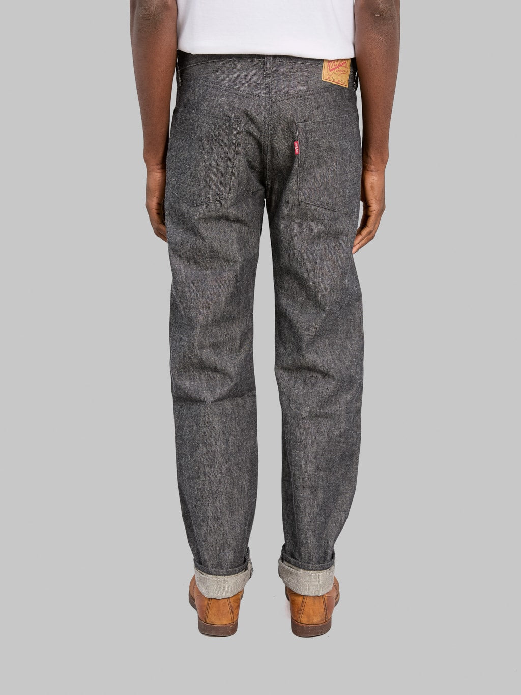 Denime By Warehouse 224 66B Model  Regular Straight Jeans Black back fit