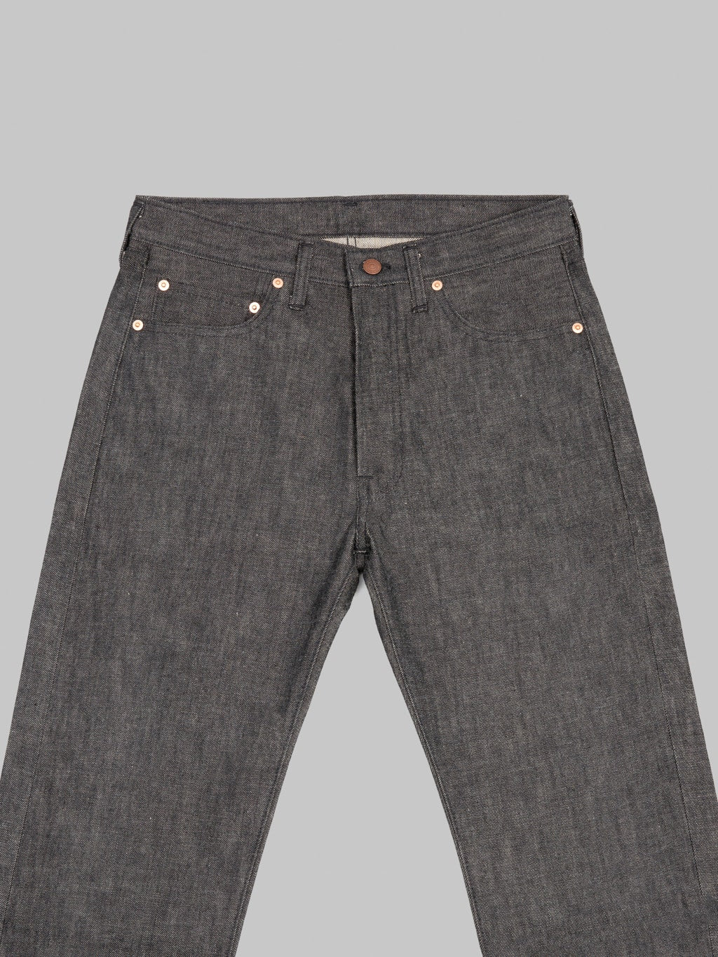 Denime By Warehouse 224 66B Model  Regular Straight Jeans Black front details