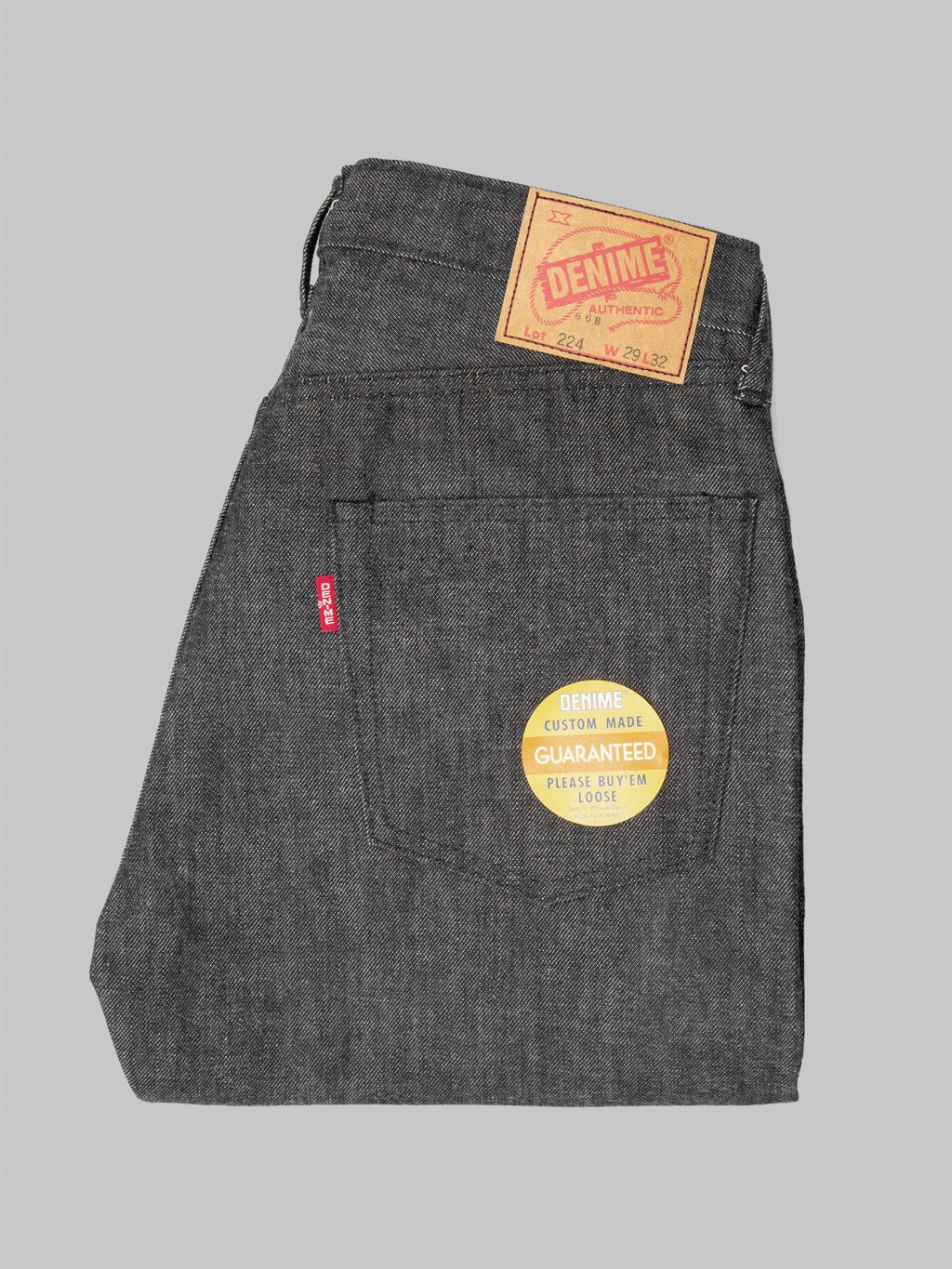 Denime By Warehouse 224 66B Model  Regular Straight Jeans Black 100 cotton