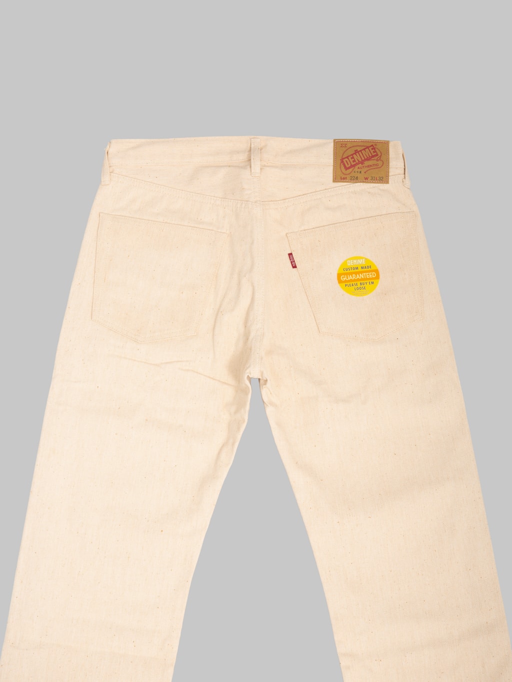 Denime "Lot. 224" 66 Model Mother Cotton 14oz Straight Jeans Natural