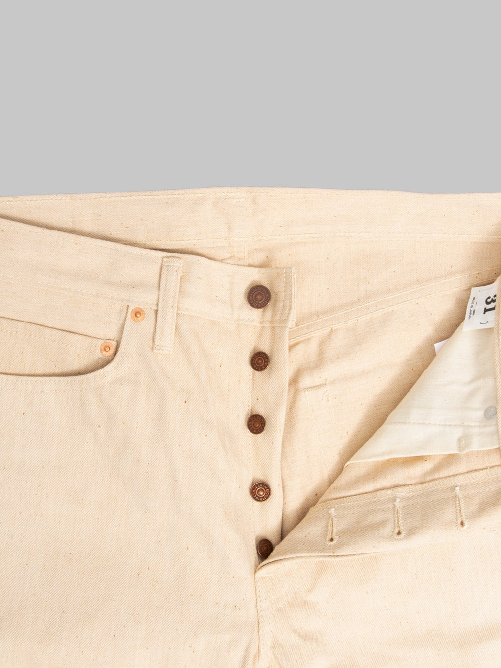 Denime "Lot. 224" 66 Model Mother Cotton 14oz Straight Jeans Natural