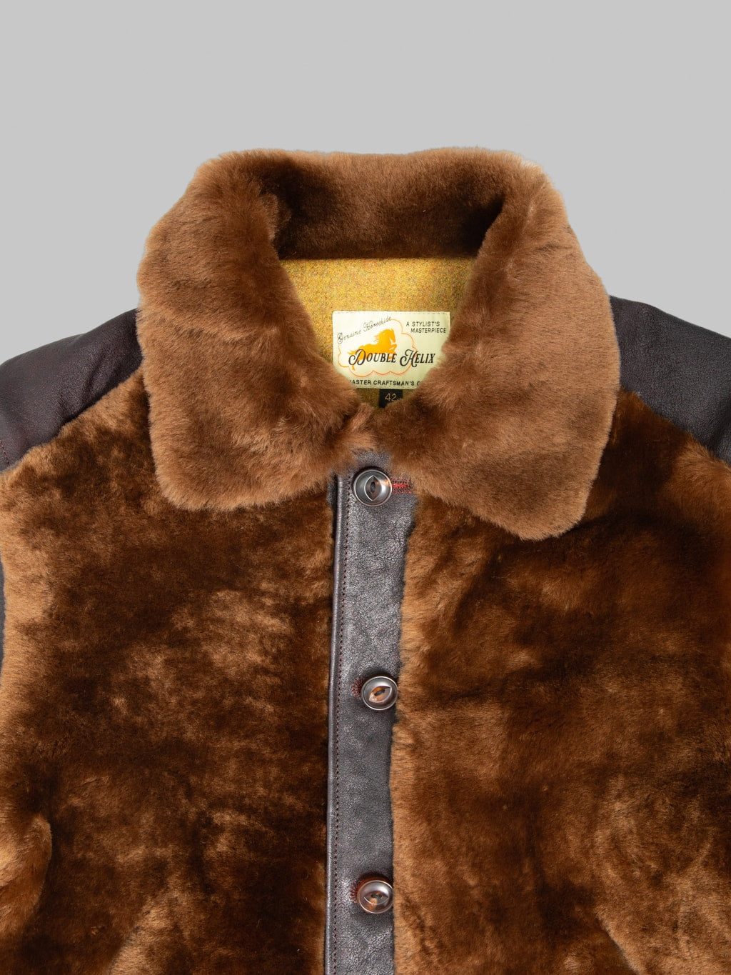 Double Helix Conductor Red Core Horsehide Black Brown collar