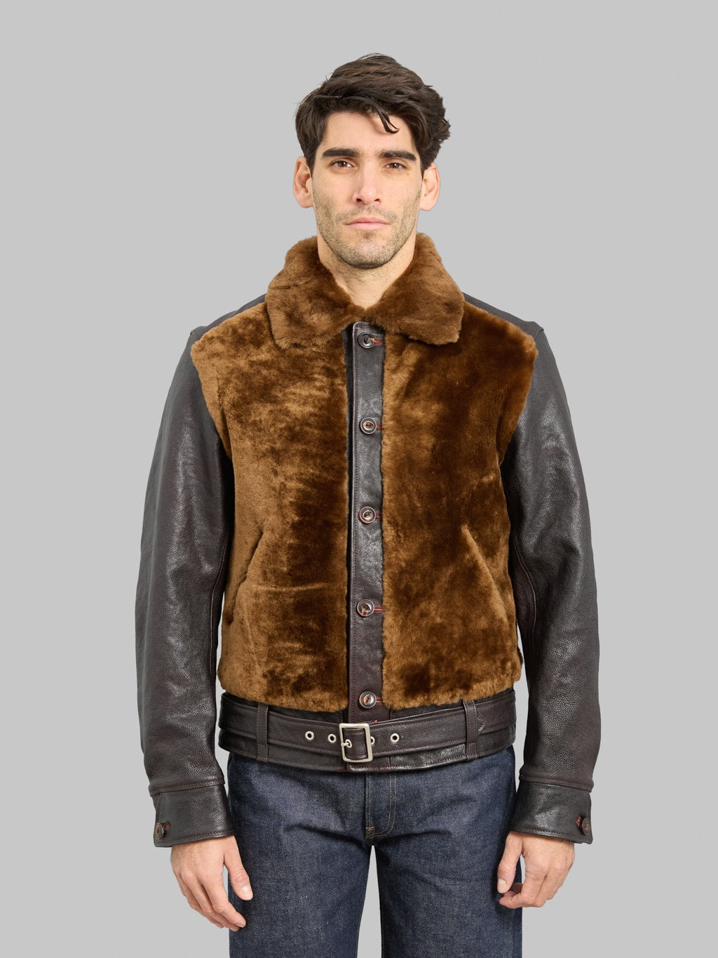 Double Helix Conductor Red Core Horsehide Black Brown front look