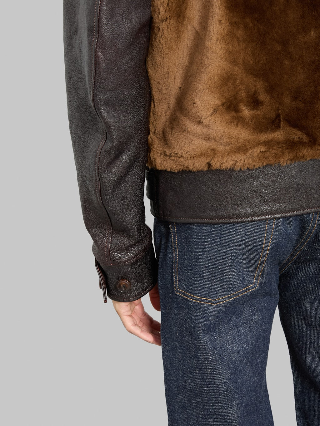 Double Helix Conductor Red Core Horsehide Black Brown cuff button