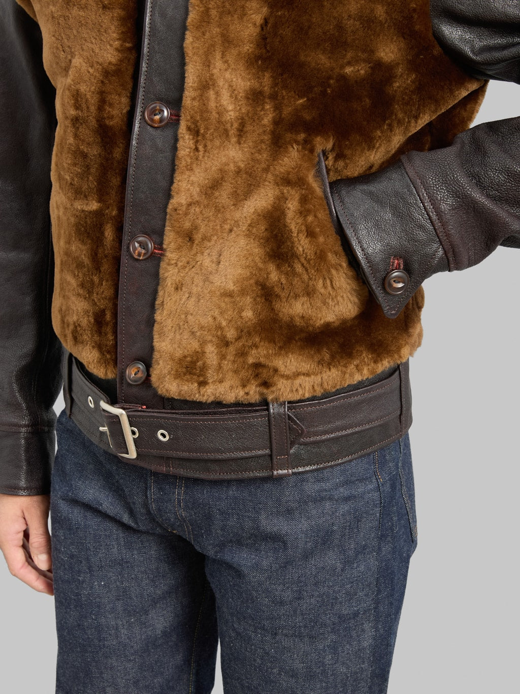 Double Helix Conductor Red Core Horsehide Black Brown side pocket