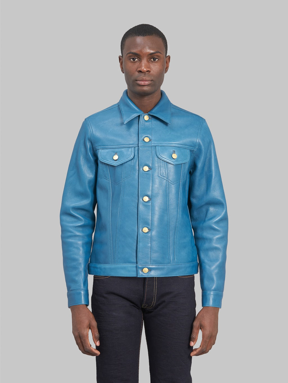 Double Helix Western Pioneer Indigo Horsehide Type III Jacket
