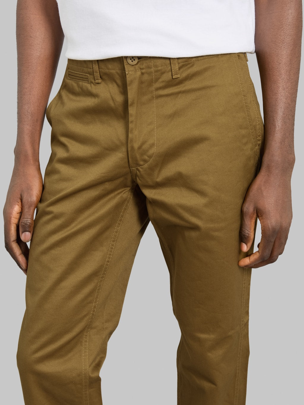 FOB Factory F0514 Narrow US Trousers Khaki
