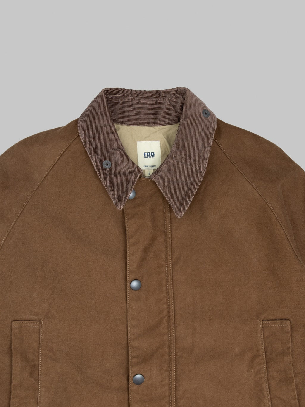 FOB Factory F2361 Moleskin Riding Jacket Brown