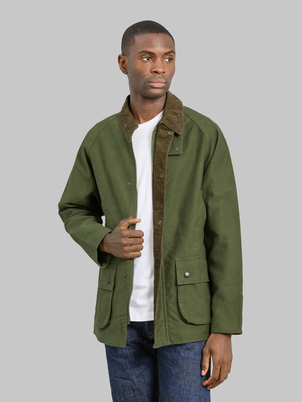 FOB Factory F2361 Moleskin Riding Jacket Olive