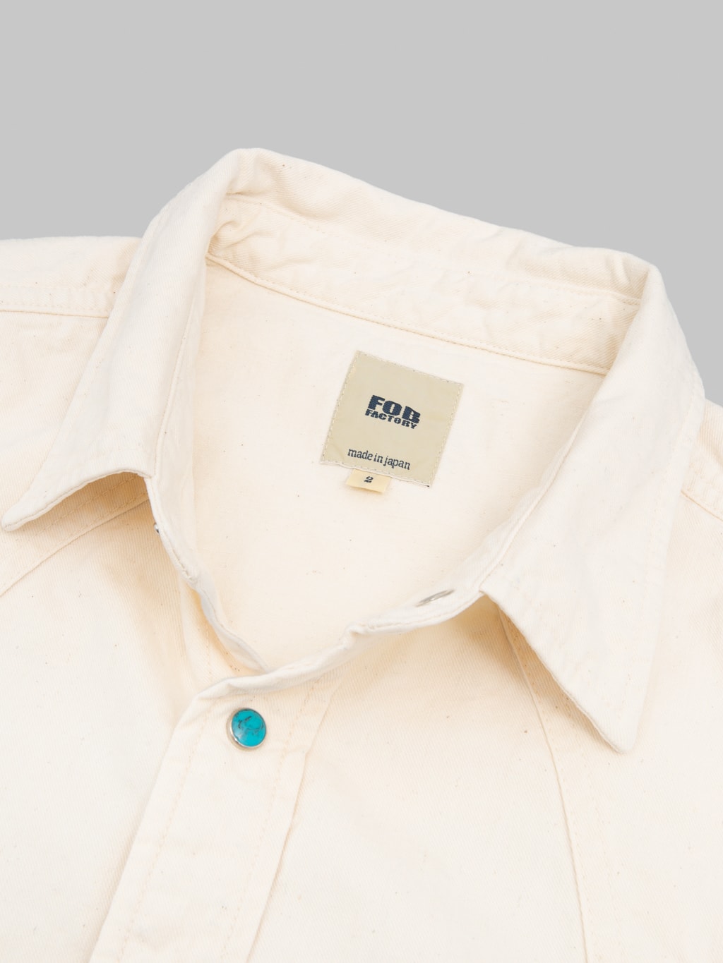 Fob Factory F3512 Western Shirt Ecru