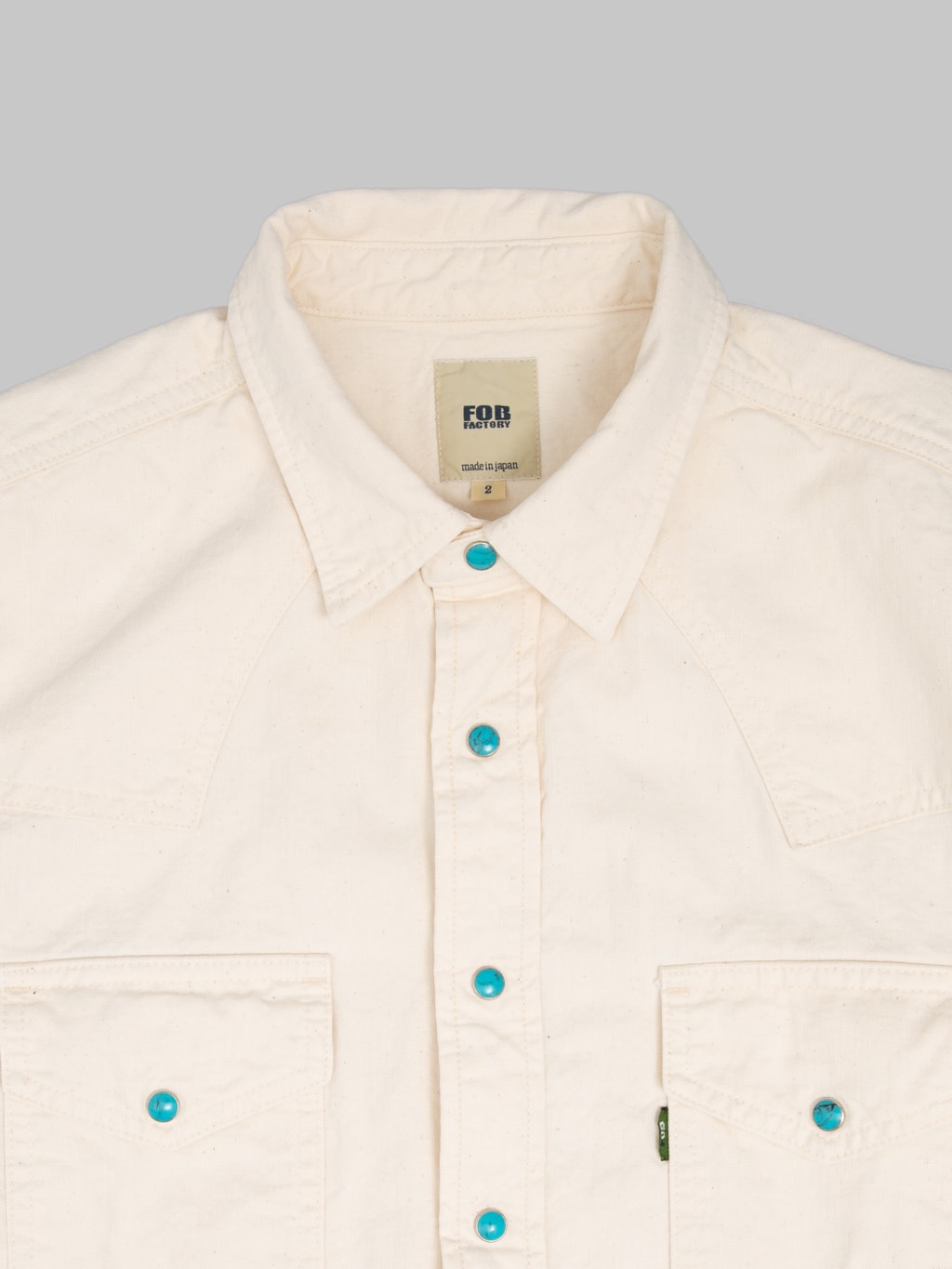 Fob Factory F3512 Western Shirt Ecru
