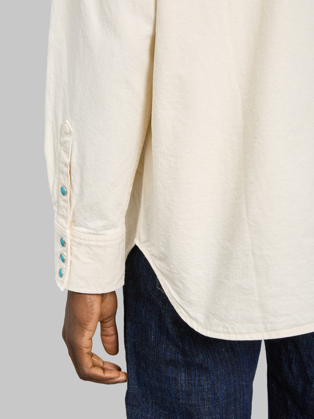 Fob Factory F3512 Western Shirt Ecru