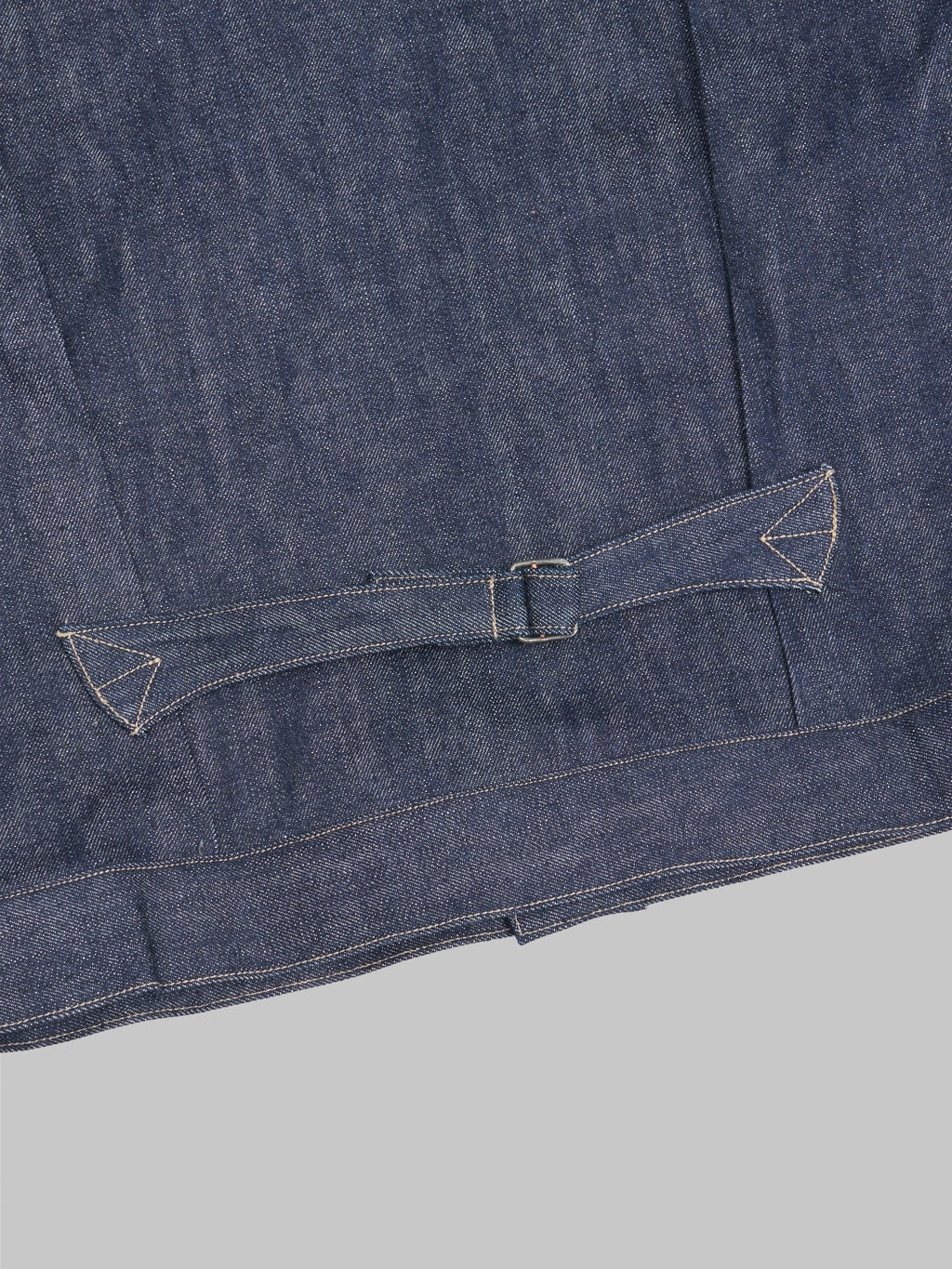 freenote cloth rj 313 ounce indigo selvedge denim jacket  cinch adjuster