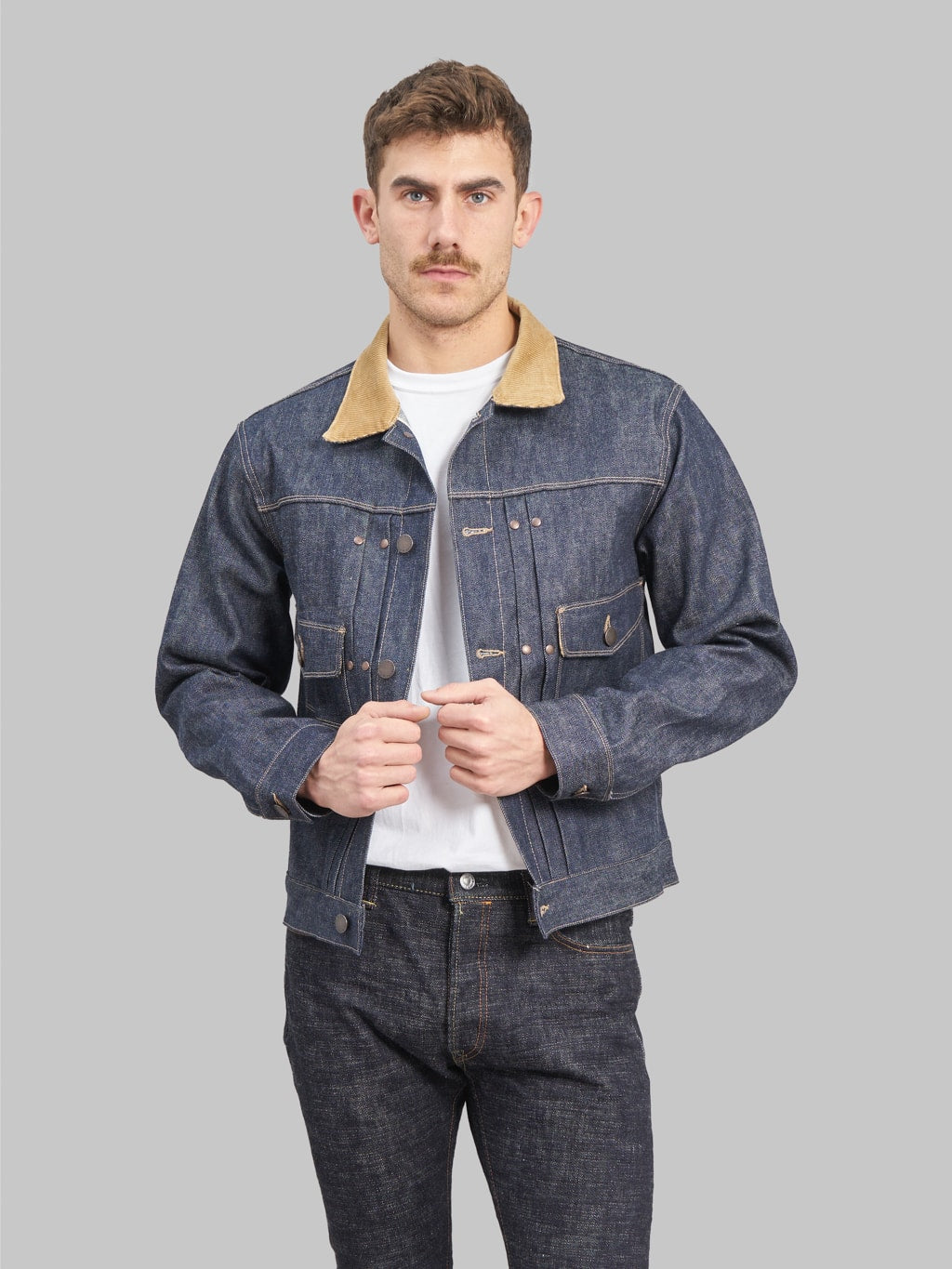 freenote cloth rj 313 ounce indigo selvedge denim jacket  style