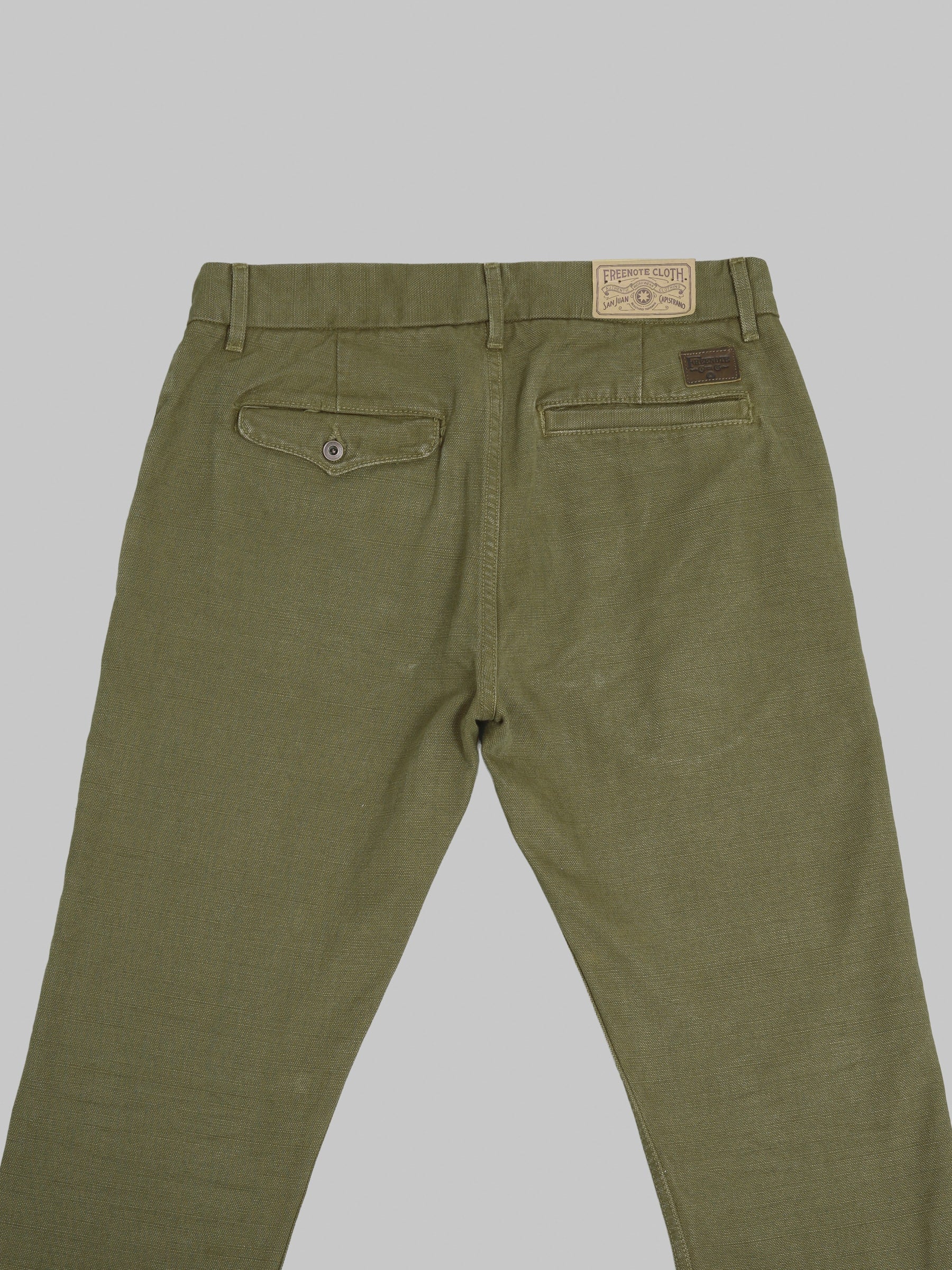 Freenote Cloth Workers Chino Slim Fit 14oz Slub Army Green