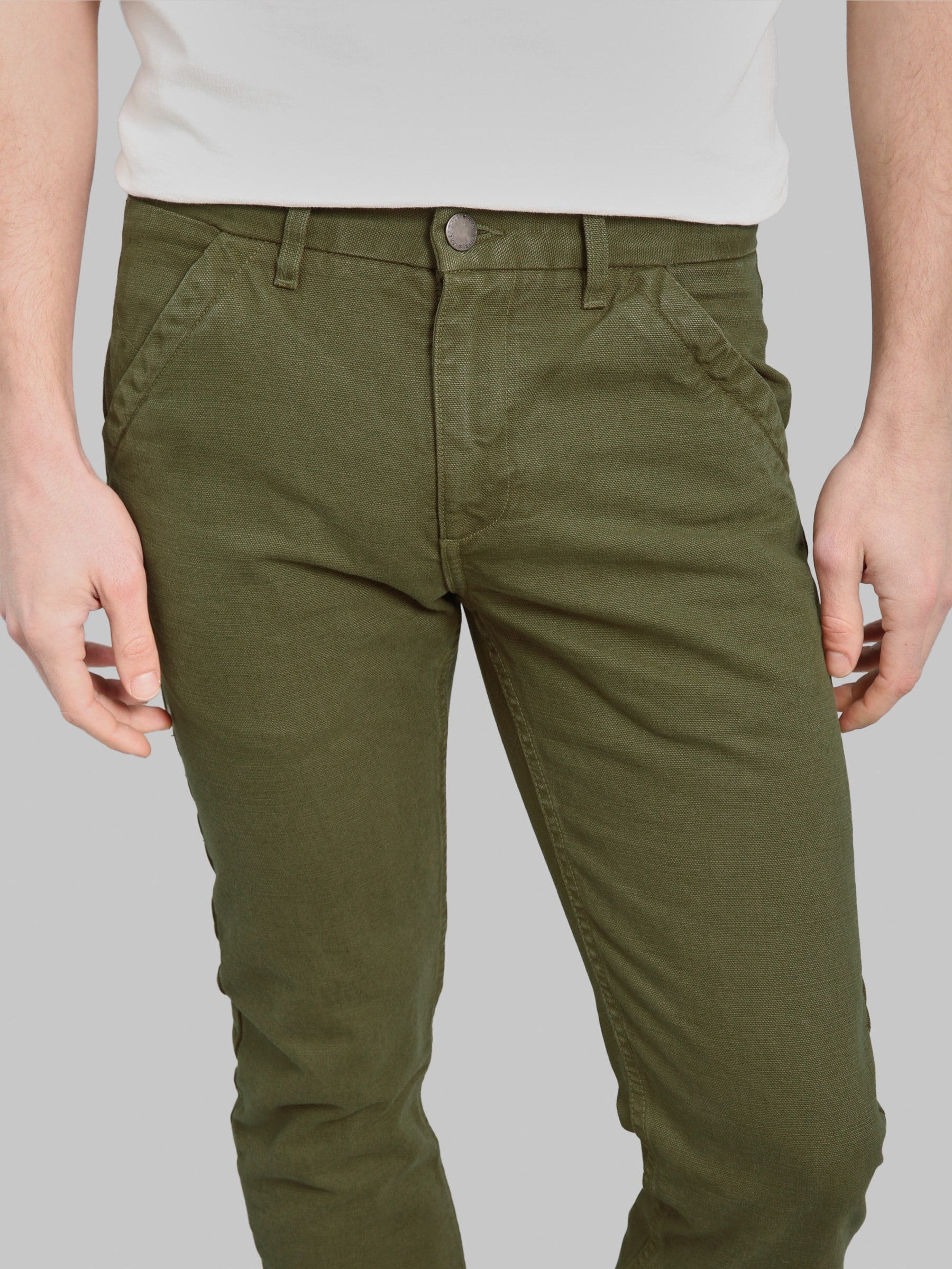 Freenote Cloth Workers Chino Slim Fit 14oz Slub Army Green