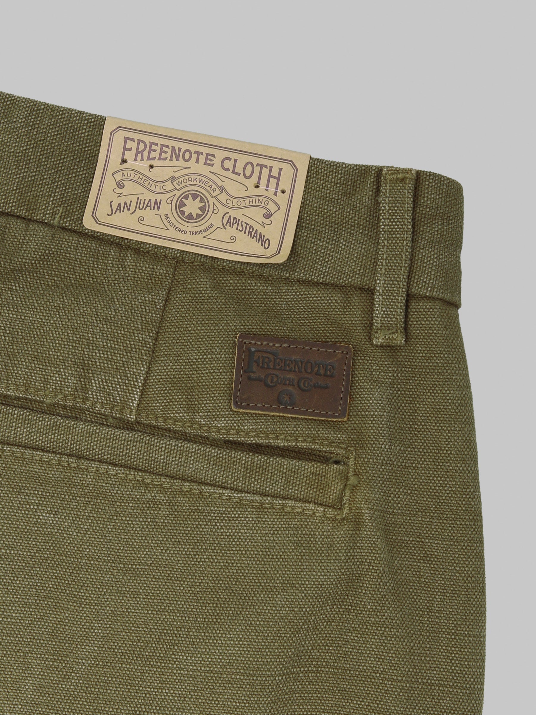 Freenote Cloth Workers Chino Slim Fit 14oz Slub Army Green