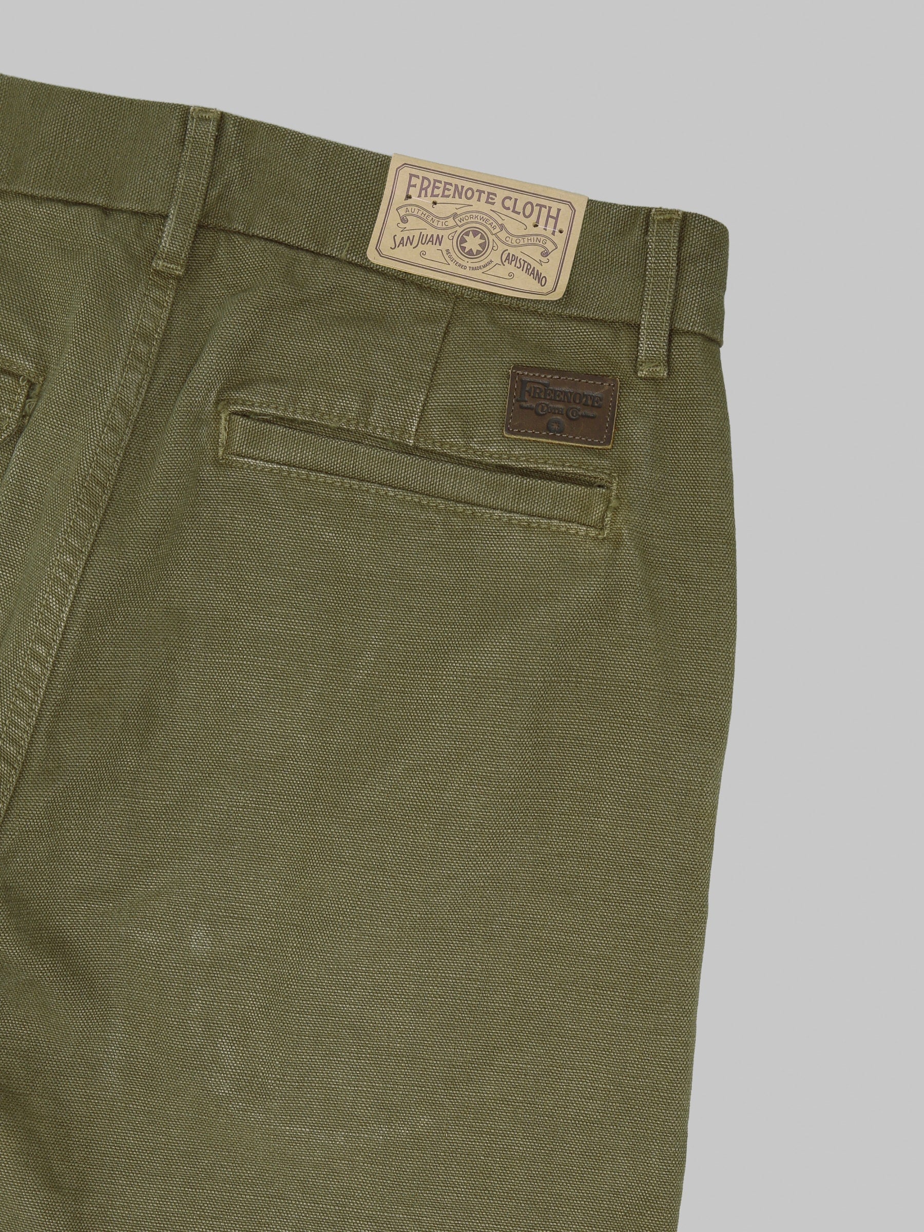 Freenote Cloth Workers Chino Slim Fit 14oz Slub Army Green
