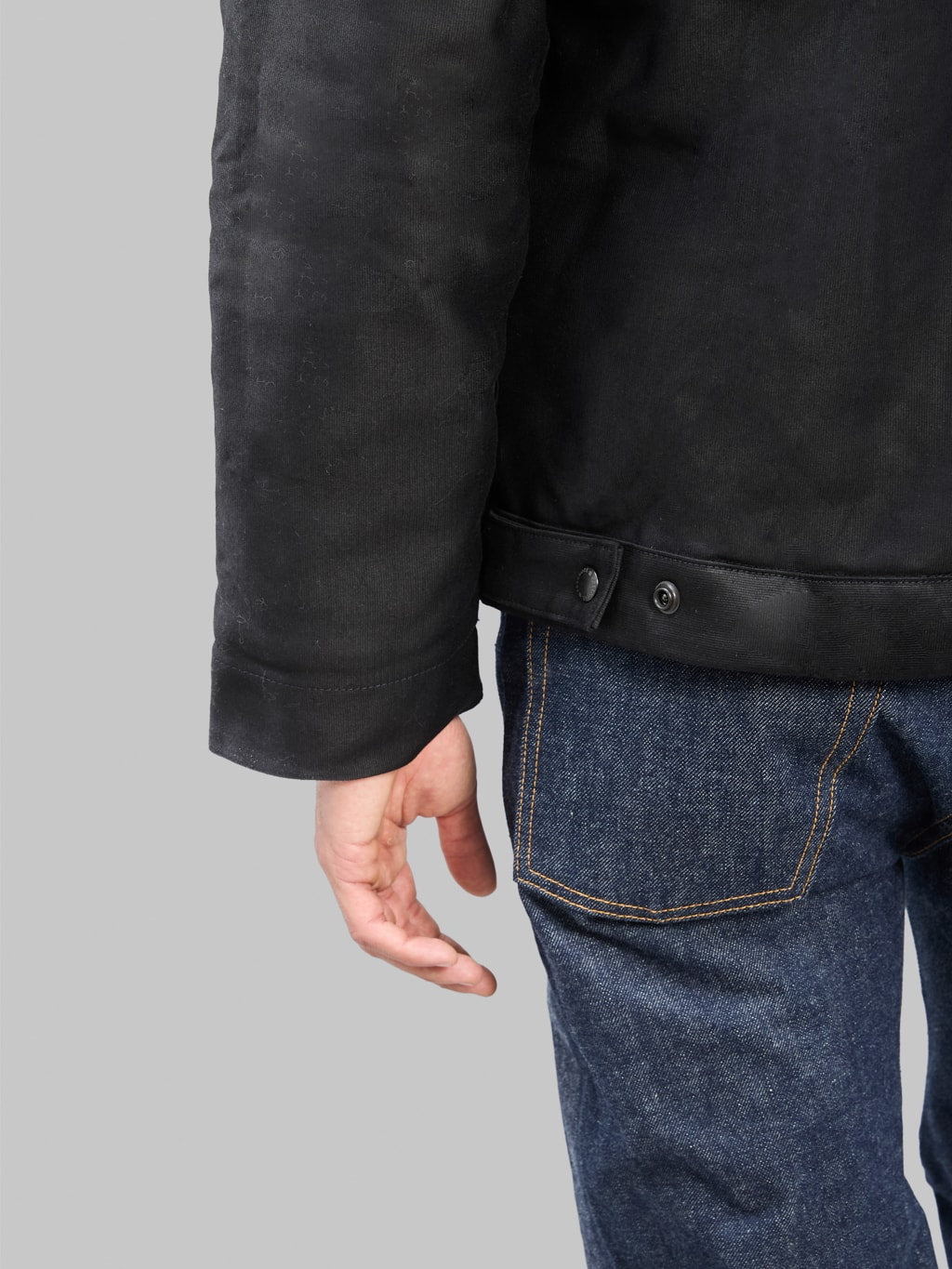 Freenote Mariner Heavy Jacket Black adjuster