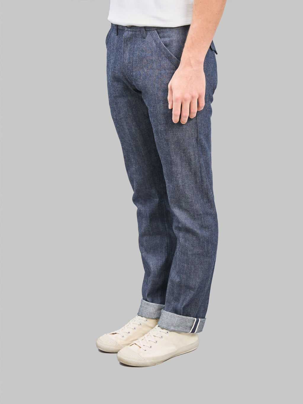 Freenote Workers Chino Slim Fit 11oz 1900 Denim side fit