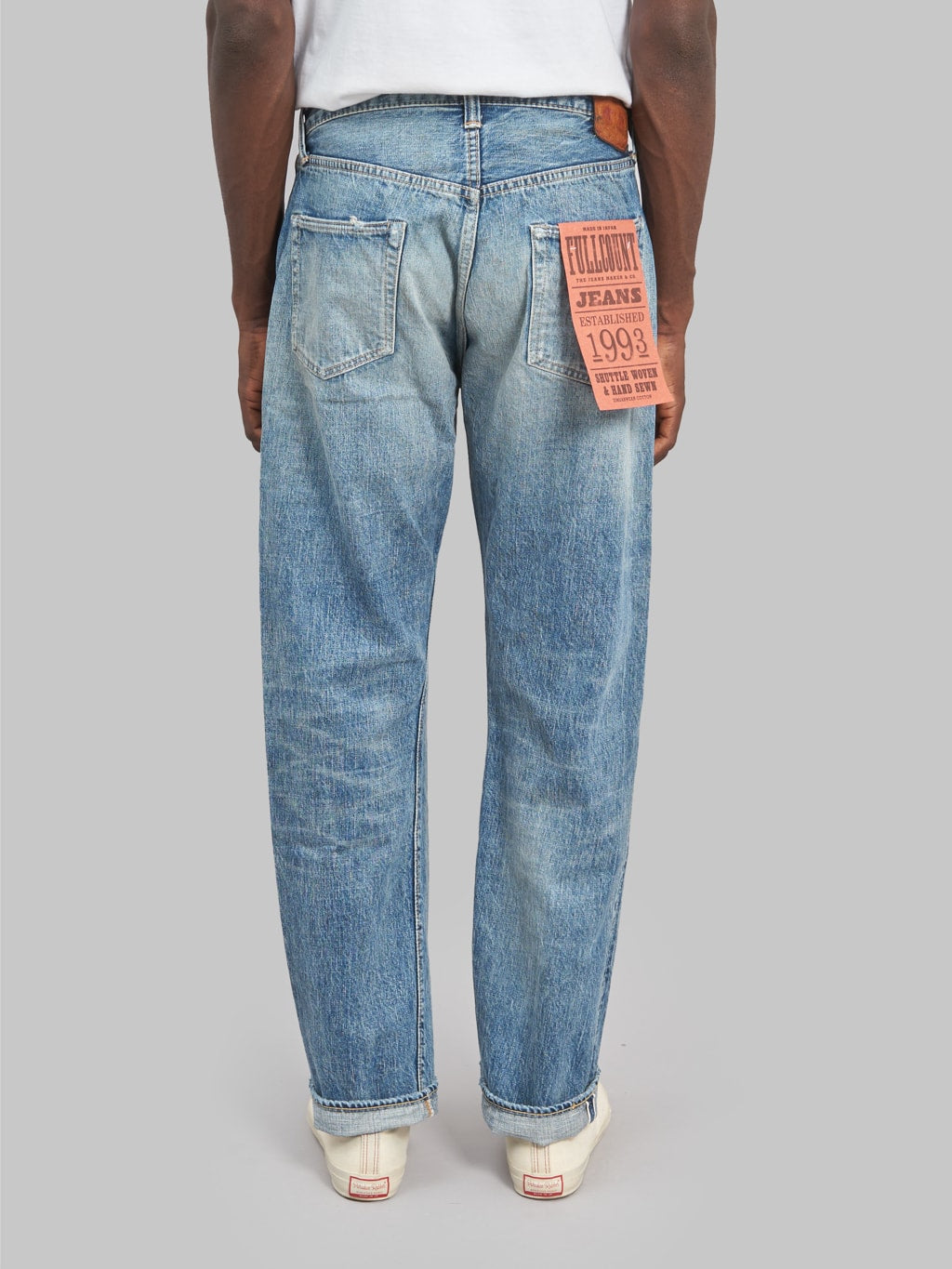 fullcount 0105 dartford wide straight selvedge jeans back fit