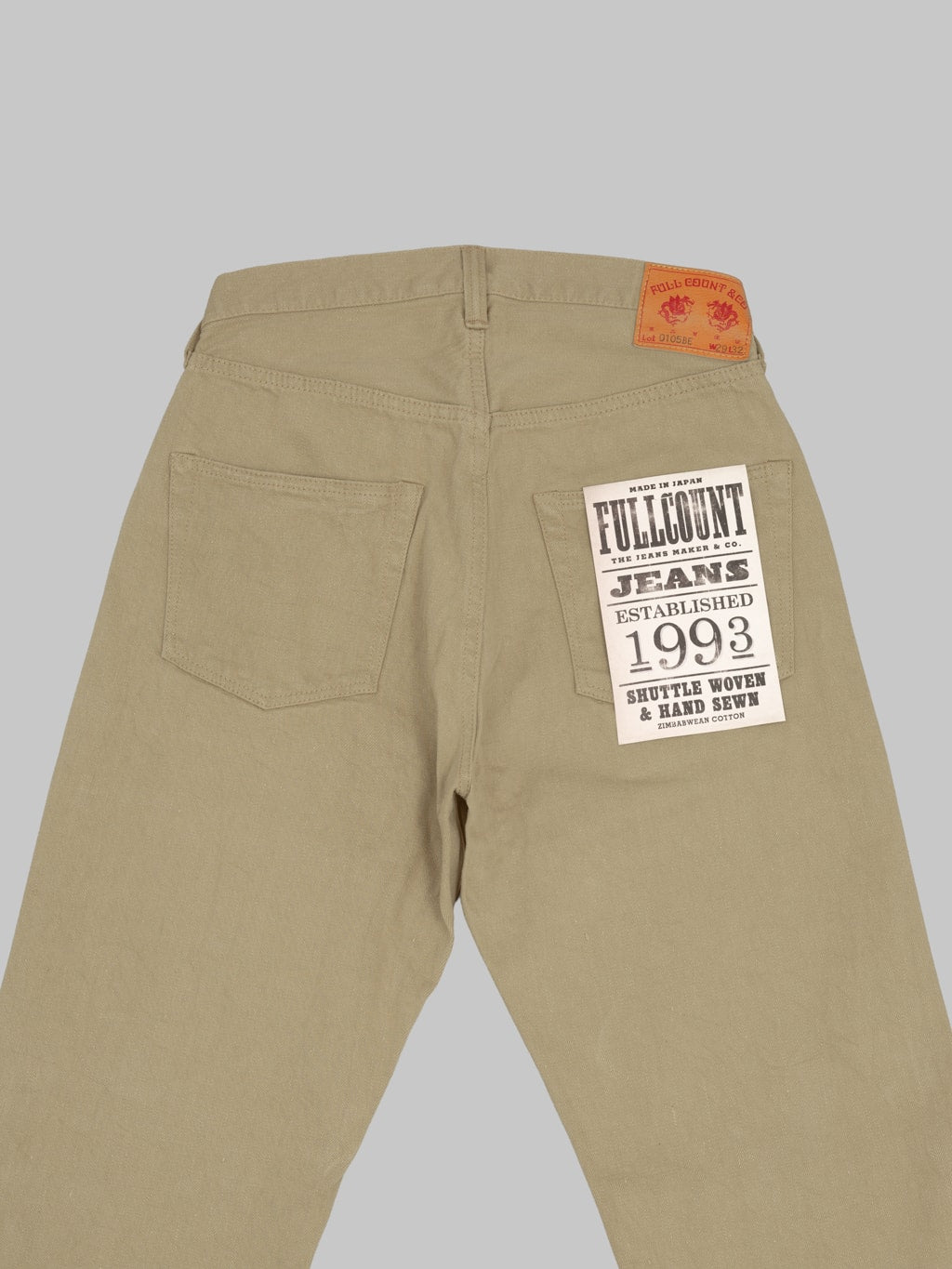 Fullcount 0105BE 12oz Wide Straight Jeans Beige