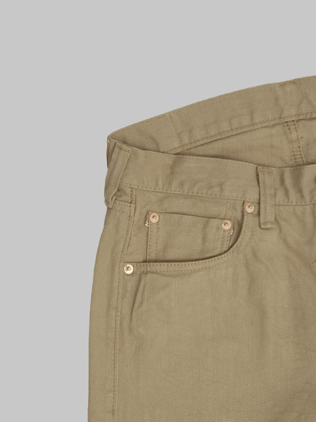 Fullcount 0105BE 12oz Wide Straight Jeans Beige