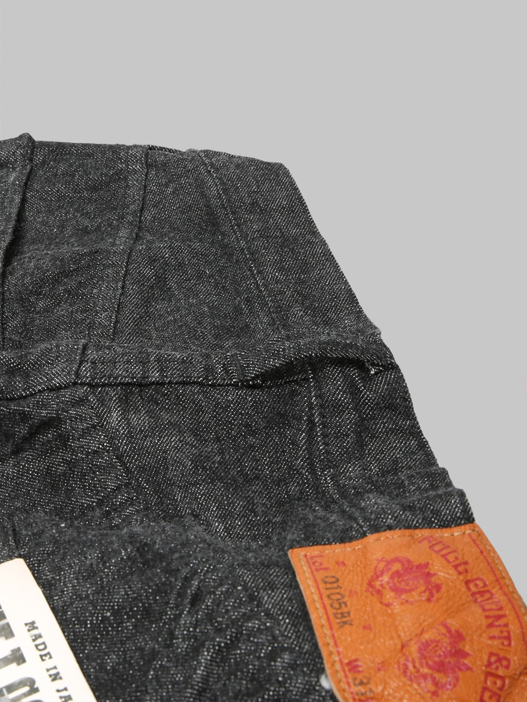 Fullcount 0105BK 13.7oz Wide Straight Black Jeans