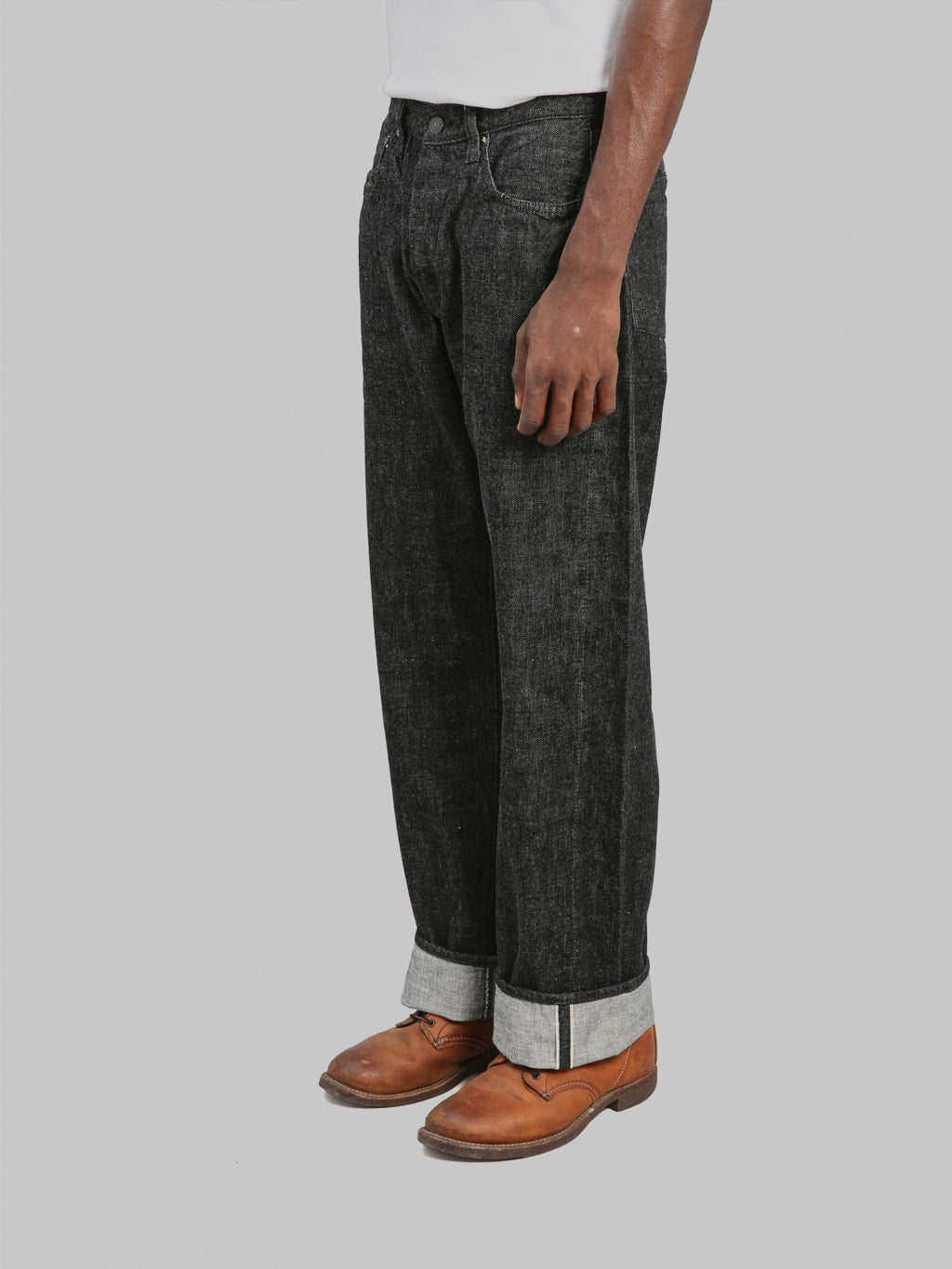 Fullcount 0105BK 13.7oz Wide Straight Black Jeans