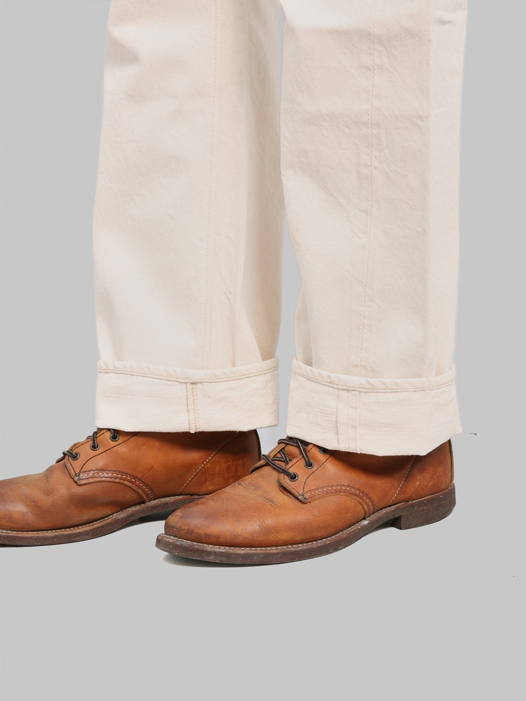 Fullcount 0105EC 13oz Ecru Selvedge Wide Straight Jeans selvedge