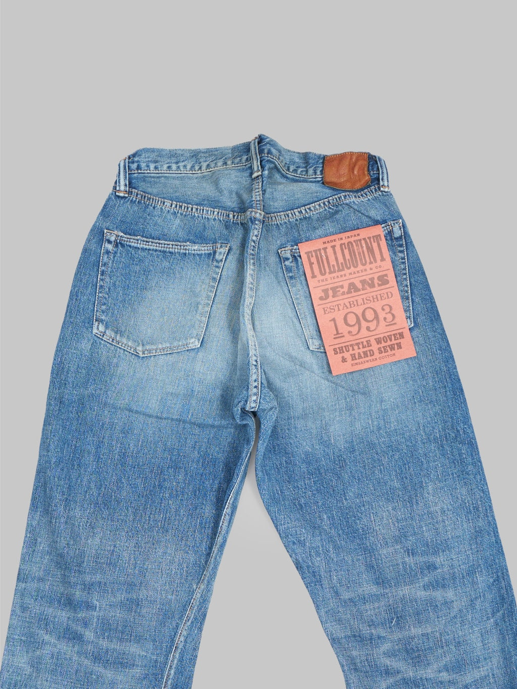 fullcount 0105ss dartford wide straight selvedge back view