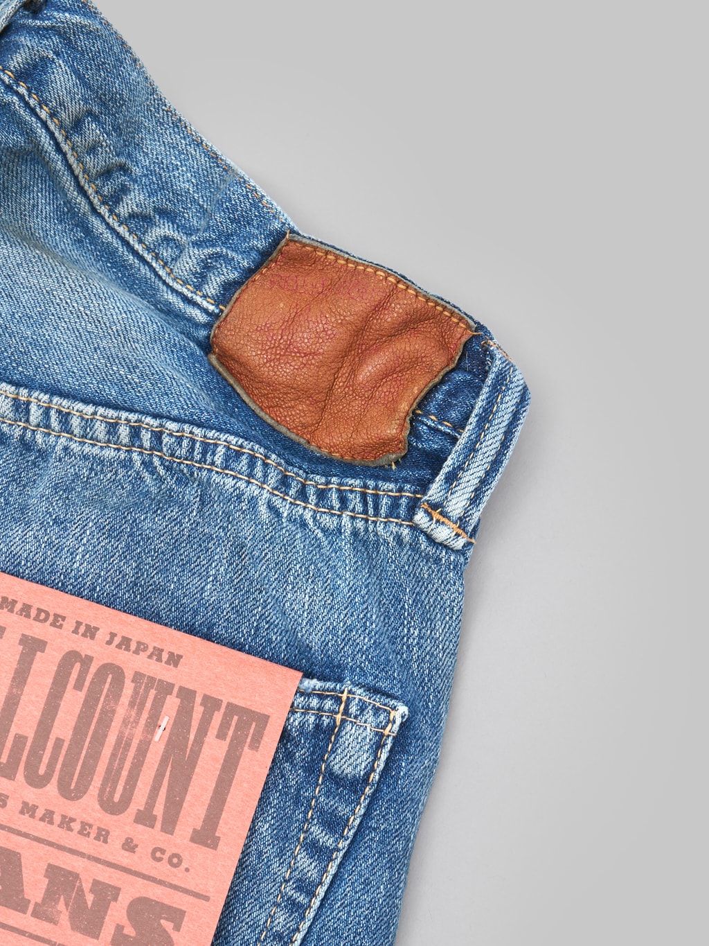 fullcount 0105ss dartford wide straight selvedge leather patch