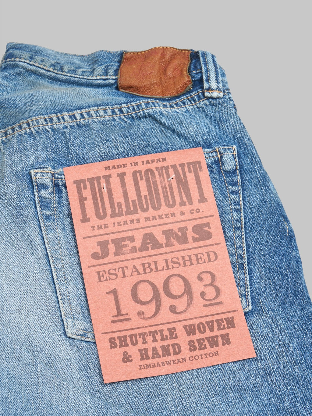 fullcount 0105ss dartford wide straight selvedge style