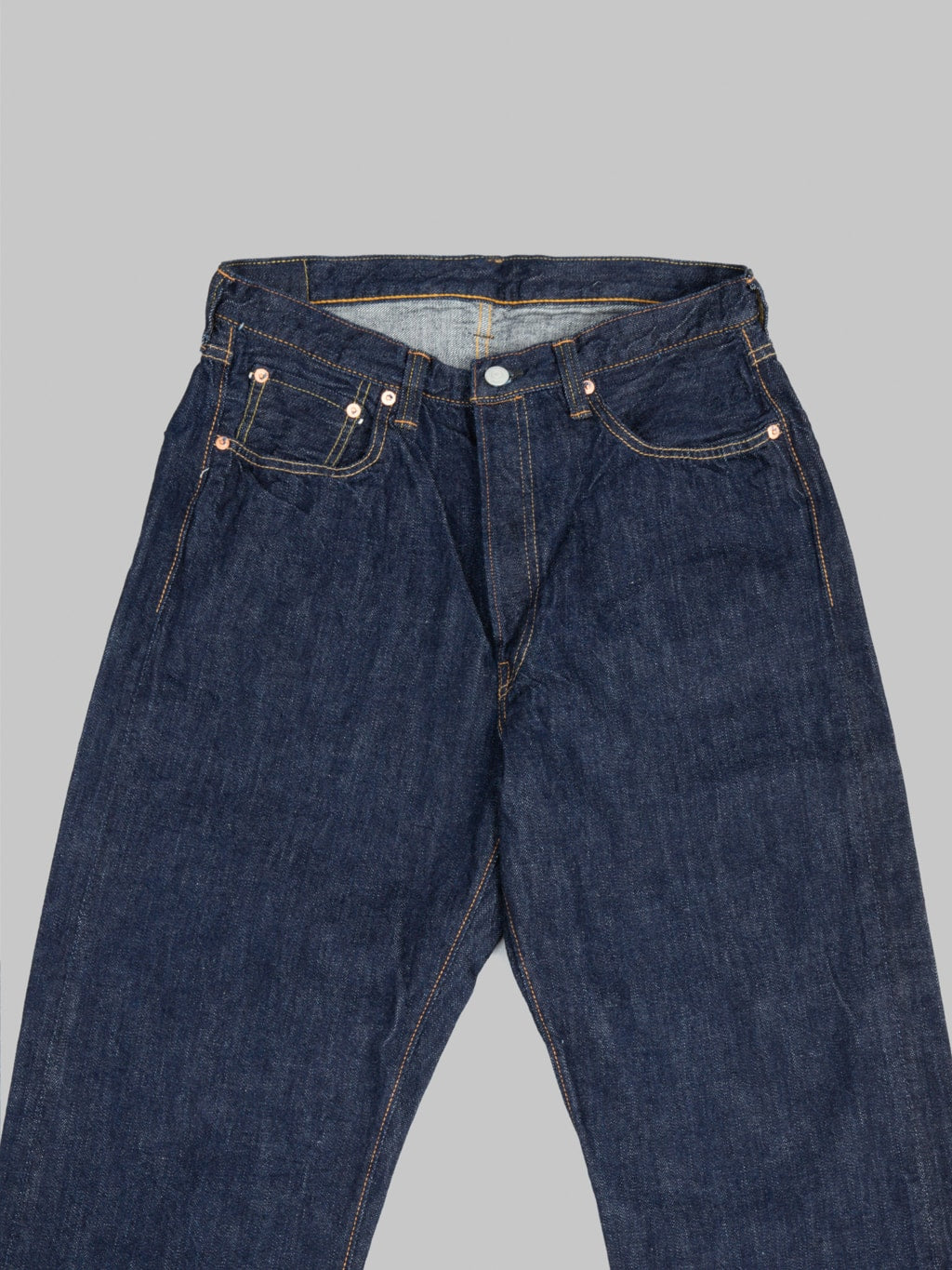 Fullcount 0105SSW Wide Straight Jeans Super Smooth front details
