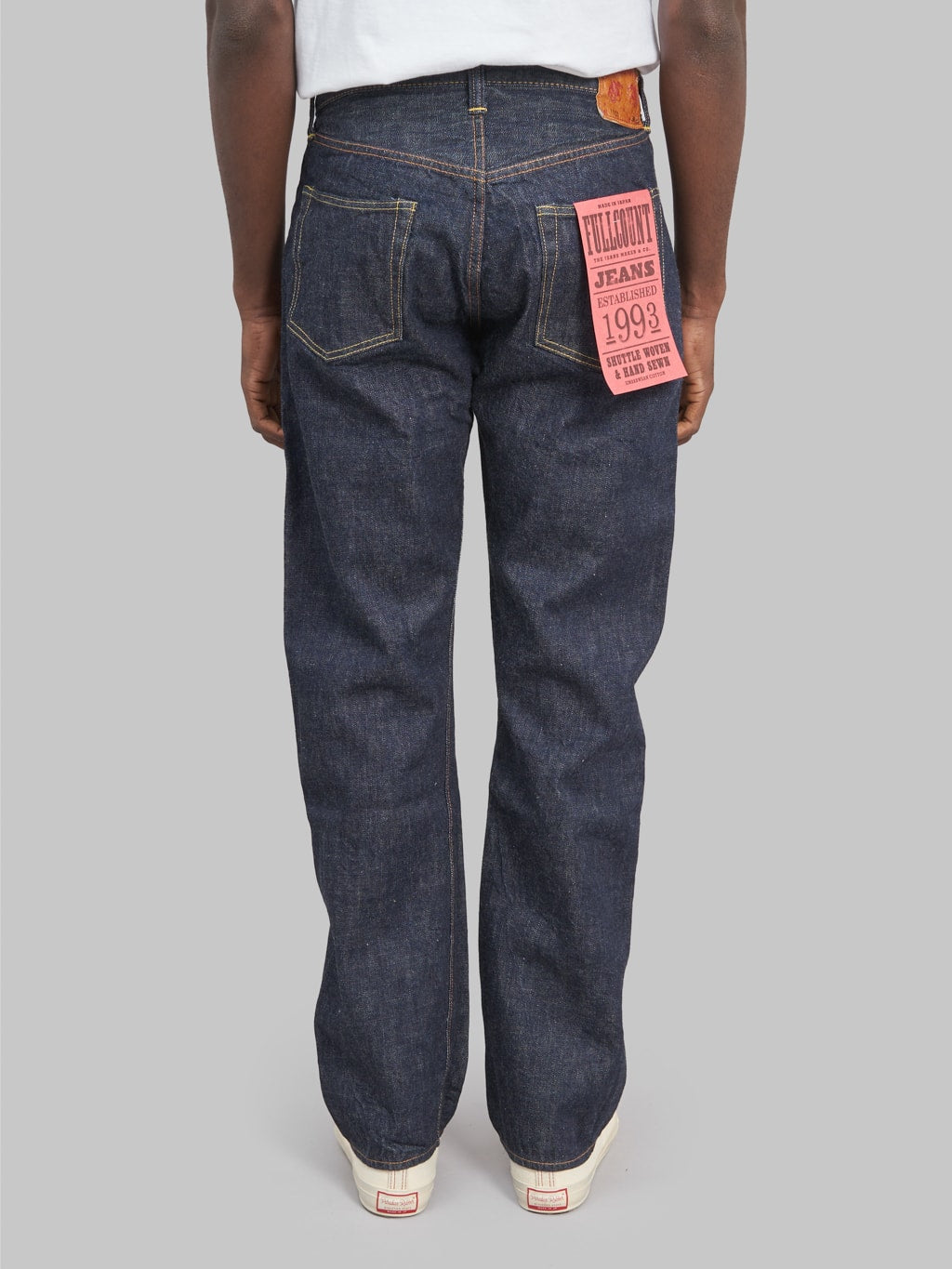 fullcount 1101 regular straight jeans  back look