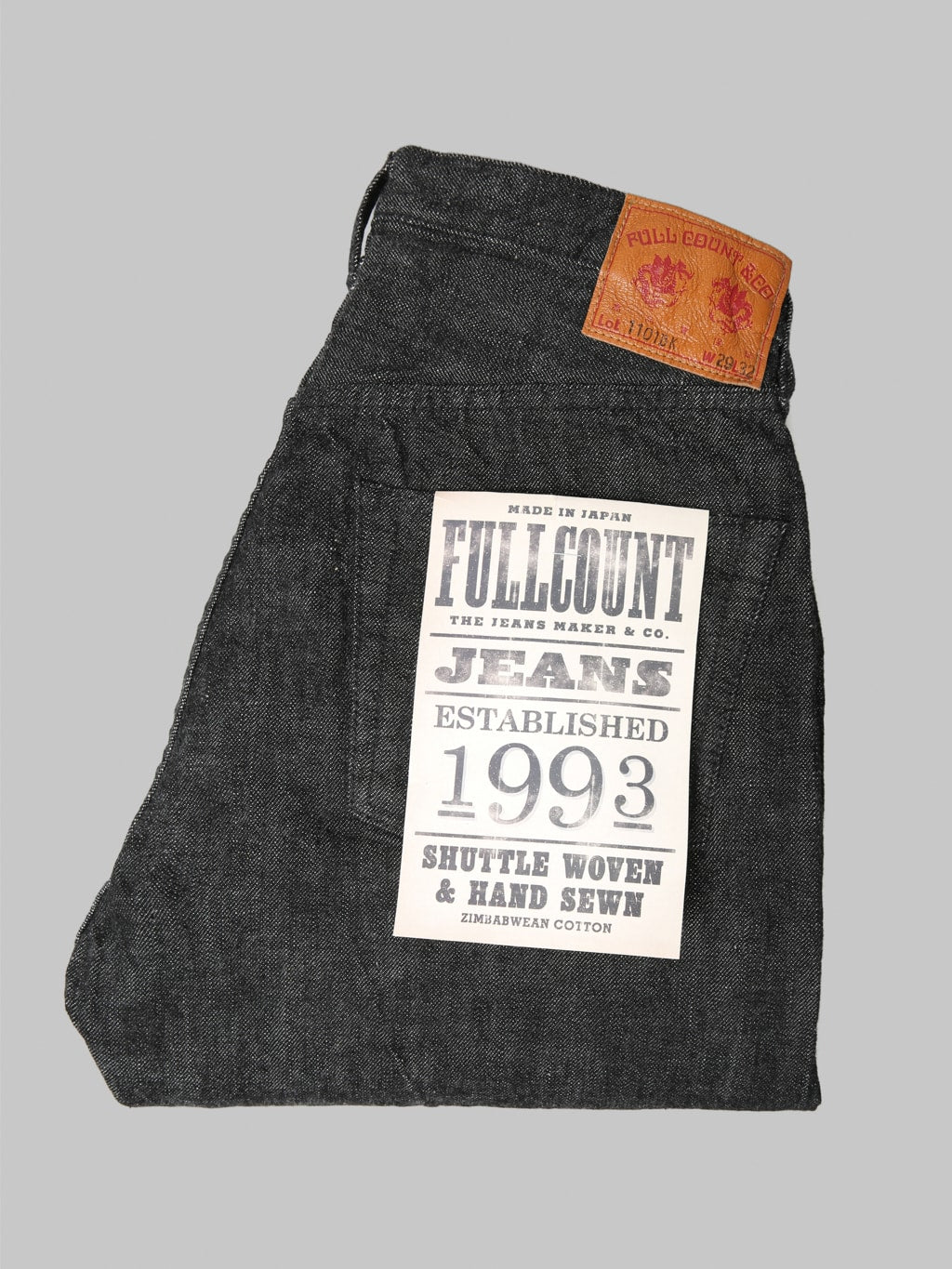 Fullcount 1101BK  Regular Straight Black Jeans front