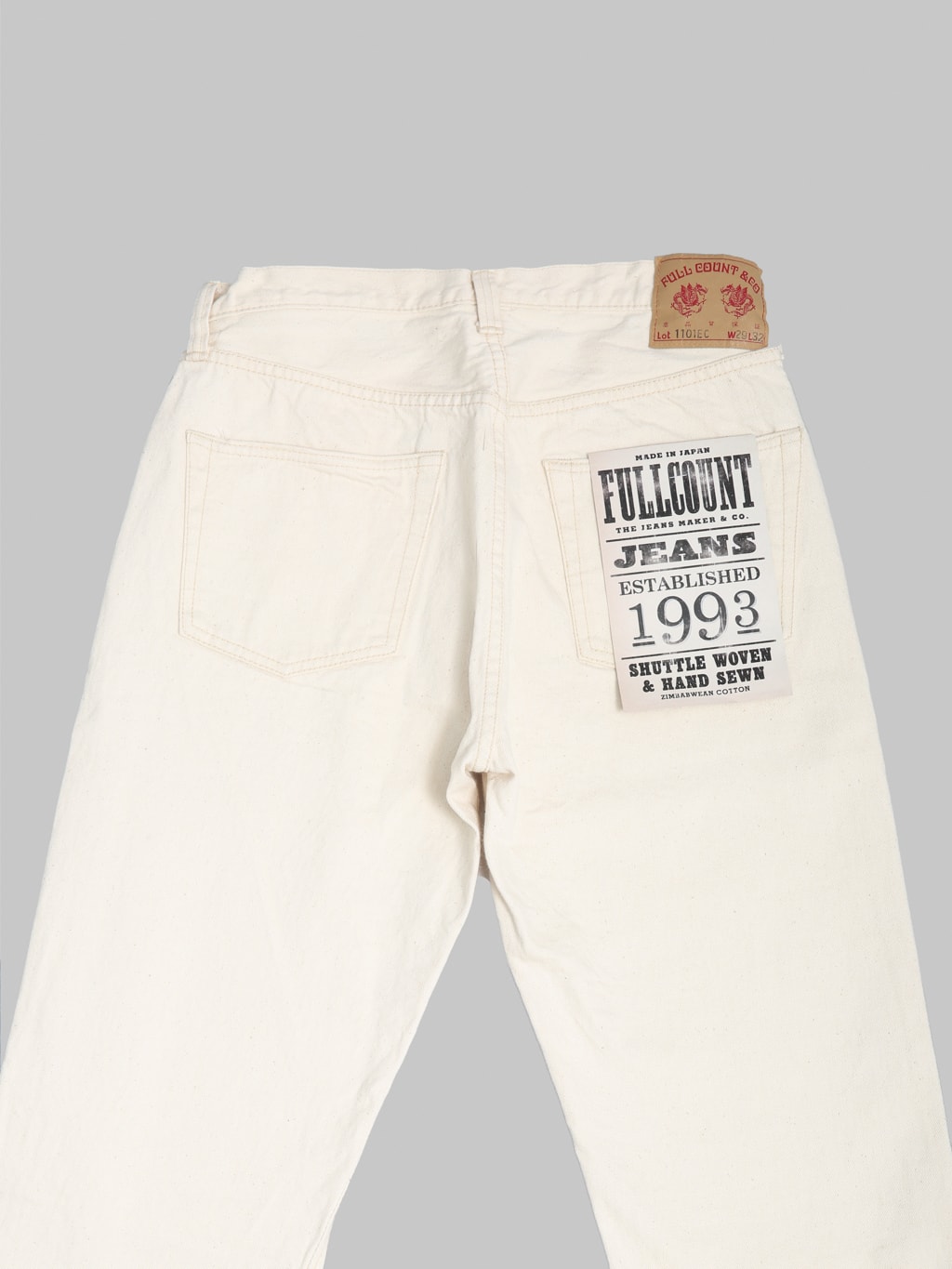 Fullcount 1101EC 13oz Ecru Selvedge Regular Straight Jeans