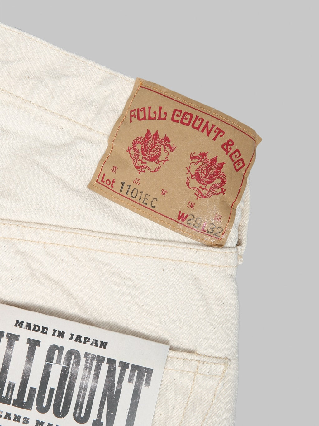 Fullcount 1101EC 13oz Ecru Selvedge Regular Straight Jeans